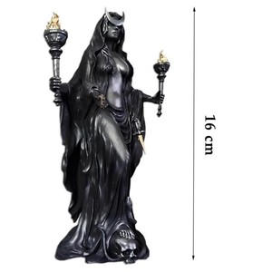 Sorcière <span class=keywords><strong>de</strong></span> la nuit Décoration intérieure Halloween Hécate Sorcière grecque Statue Figurine Chiens modernes <span class=keywords><strong>de</strong></span> la magie Sculpture en résine - Product Image 3