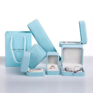 Caixa de joias personalizada de veludo, embalagem de joias de veludo com logotipo