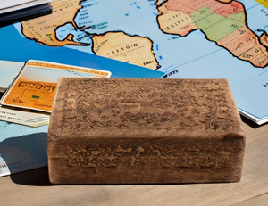 प्रीमियम हाथ से नक्काशीदार लकड़ी के बक्से के लिए जीवन डिजाइन के पेड़ के साथ प्रीमियम हाथ से नक्काशीदार लकड़ी के बॉक्स - Product Image 4