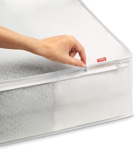 <span class=keywords><strong>Rayen</strong></span> |   Caja de Almacenamiento para Ropa y Mantas |   Bolsa de Almacenamiento con Cierre de PVA |   Malla Transpirable, Plegable y Resistente |   55x65x20cm |   Translúcido |   Hecho - Product Image 3