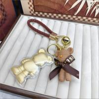 Porte-clés Ours Plaqué Or Tendance, Breloque de Sac Poupée Dessin Animé, Accessoires de Téléphone Portable en Gros - Vente Chaude