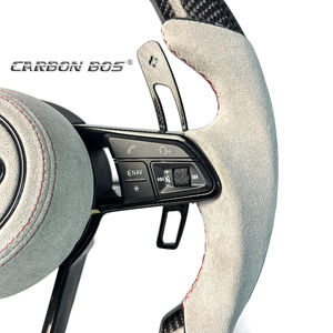 <span class=keywords><strong>Volante</strong></span> de Cuero Blanco con Fibra de Carbono y Alcántara para <span class=keywords><strong>Audi</strong></span> R8 TTRS C6 C7 S7 S4 <span class=keywords><strong>A4</strong></span> B8 RS3 SQ5 S5 B9 A6 C8 A3 2018 - Product Image 2