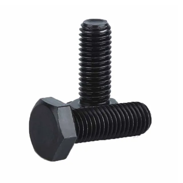 High quality manufacturer DIN933 a480 stainless black grade 8.8 steel hex bolt m2 m4 m5 m6 x 30mm M10x170 M8x35 m15 Supplier