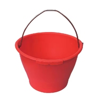 Penjualan terlaris 18.5kg ember kawat baja merah pegangan ember semen plastik