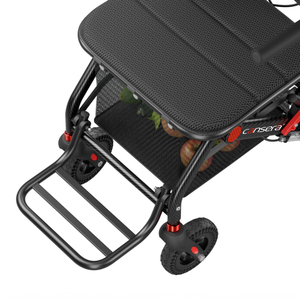 Fauteuil roulant pliable en alliage d'aluminium léger avec roues alvéolées de 12 pouces, coussin de siège en maille respirante et panier, capacité de 100 kg - Product Image 1