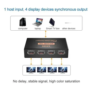 Répartiteur <span class=keywords><strong>HDMI</strong></span> 4K 1 entrée 4 sorties, Distributeur vidéo <span class=keywords><strong>HDMI</strong></span> 1x2 1x4, Répartiteur 1 entrée 2 sorties 1080P pour HDTV PC Ordinateur portable TV - Product Image 4