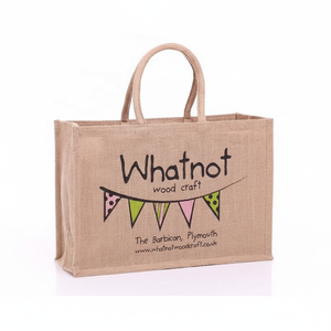 Bolsas de yute Pequeñas bolsas de compras de Yute natural con estilo de calidad premium reutilizables ecológicas para uso diario - Product Image 1