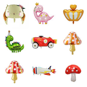 Décorations de fête de mariage Couronne dorée <span class=keywords><strong>Dinosaure</strong></span> rose et ballons en feuille d'avion rétro Joyeux anniversaire Célébration - Product Image 2