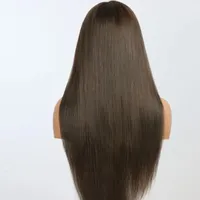 Perruque Lace Front Wig 13x4 naturelle, cheveux humains vierges bruts, sans colle, soyeux, sans franges, 100% pour femmes
