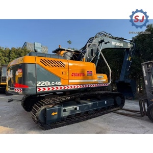 Excavatrice sur chenilles Hyundai d'occasion robuste de 22 tonnes, modèle R220LC-9S 2023, avec pompe hydraulique PLC, boîte de vitesses et moteur, en bon état, à vendre - Product Image 2