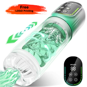 Haute fréquence automatique 7-fréquence Rotation télescopique double Vibration + aspiration mâle masturbateur électrique avion tasse produit - Product Image 1