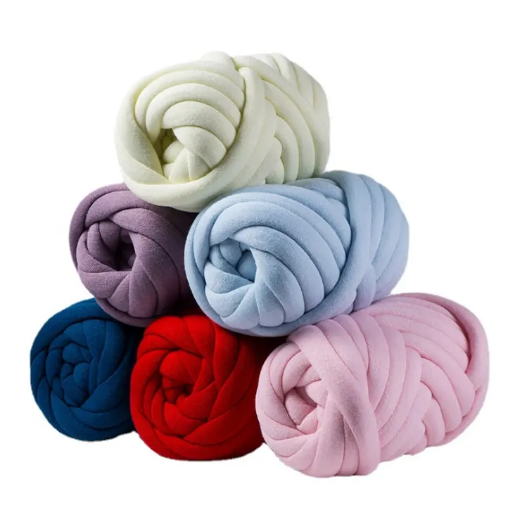 Charmkey Fabriek Prijs Groothandel Chunky Katoen Buis Garen Giant Knit Gooi Arm Breien Huisdier Bed En Deken