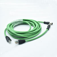 Câble réseau pour capteur de caméra industrielle M12 vers RJ45, connecteur aviation type A-D codé, 4 broches, 8 conducteurs, blindé, en cuivre pur, gaine TPE