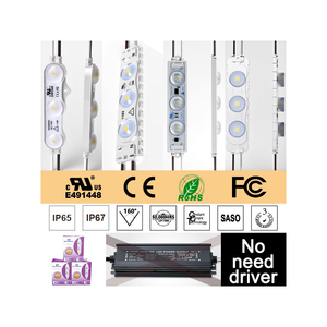 BOND Wholesale Module de bande LED SMD2835 certifié UL CE RoHS, 3 LED, <span class=keywords><strong>AV</strong></span> 110V/220V, étanche IP67 pour enseignes et panneaux de magasin - Product Image 1