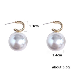 Orecchini Pendenti Effetto Perla per Donne, Accessori Moda Minimalisti per Uso Quotidiano - Product Image 5