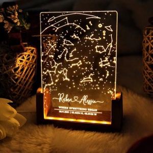 Lampes de nuit LED solides USB faites à la main, lampe de chevet créative, sphère lumineuse, base en bois pour table à manger, décoration, prix de gros, maison - Product Image 4