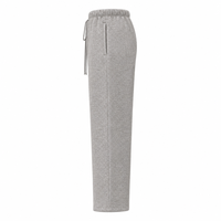 Joggers à jambe droite personnalisés avec logo, en coton épais 380 GSM, style streetwear minimaliste pour homme, coupe ajustée