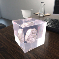 Cube en résine transparente avec inclusion de roche naturelle brute, bloc transparent pour presse-papiers, souvenir pour bureau, maison et cadeau d'entreprise