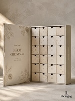 Boîte-cadeau calendrier de l'Avent pour les fêtes, emballage de compte à rebours de Noël, fournisseur de boîtes-cadeaux, fabricant de vente en gros et au détail haut de gamme