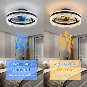 Acrylic 5-Blade <b>Ceiling</b> Fan, <30dB Quiet 6-Speed DC Motor, Stepless Dimmable <b>LED</b> (3000K/4000K/6500K), APP/Remote Control - Product Image 2