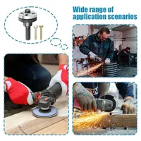 Juego de 5 piezas de accesorios para taladro eléctrico Homey Steel: varilla de conexión para amoladora angular, disco de corte, disco de pulido, soporte de mango para metales