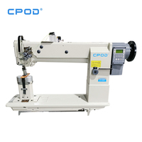 Machine à coudre à double aiguille à bras long CP-4460D pour matériaux lourds, idéale pour les coussins de sièges en cuir de l'industrie automobile