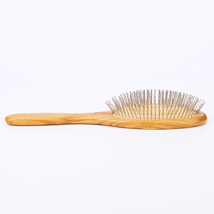 Wanmei Wooden Hair Comb Steel Needle Air Cushion Massage Styling <b>Tool</b> Big Size For Home Wig Care <b>Smoothing</b> - Product Image 4