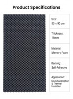 Mat insonorisant thermique en mousse à mémoire de forme haute performance de 18 mm pour voitures, hôtels modernes et appartements – Écologique et insonorisant