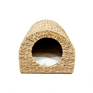 Cama Túnel para Gatos de Jacinto de Agua Tejido de Primera Calidad, Casa Arqueada para Mascotas con Almohada Extraíble - Product Image 1