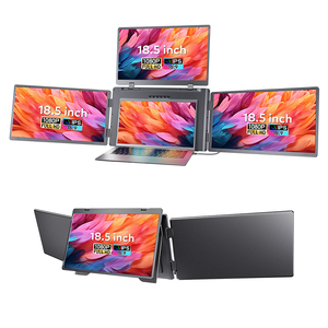 Monitores LCD Portátiles de 18.5 Pulgadas, Monitor Cuádruple, Extensor de Pantalla para Laptop FHD IPS, Tipo-C, 1 Cable para 3 Pantallas, para Windows y MacOS - Product Image 1