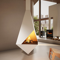 Cheminée suspendue au bioéthanol pour plafond, foyer décoratif moderne de luxe