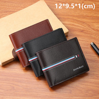 Dompet Multi kartu untuk pria, dompet Multi tempat kartu ramping kasual modis bisnis pendek
