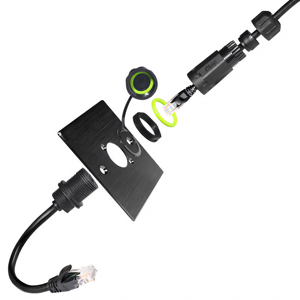 Yxy hiệu suất cao IP68 không thấm nước RJ45 CAT6 Bảng điều khiển gắn kết nối Ethernet đồng cho công nghiệp ngoài trời kết nối dây - Product Image 1
