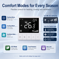 Termostato Inteligente Programable OEM de 2 Vías y 220 VCA con Válvula de Encendido/Apagado, Controlador de Temperatura Wifi con Sensor Externo