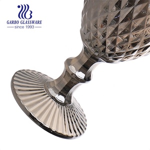 Calici di vetro ambra calici in oro calici di vetro tazza di vetro per la casa di moda stoviglie per bere tazza di vetro con stelo placcato ionico - Product Image 4
