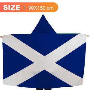 Cape avec capuche drapeau écossais 3x5 pieds Saltire d'Écosse pour la célébration de la Saint-Andréa et les supporters - Product Image 3