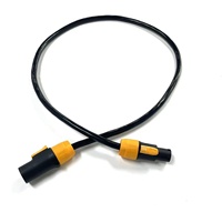 Connecteur Powercon étanche basse tension 250V 20A IP65, câble Powercon marin Seetronic 14AWG à âme en cuivre, orange