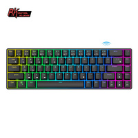 Royal Kludge-machine à écrire, clavier mécanique de jeu, lumière sans fil blanche, RK68