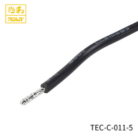 Cable Eléctrico de Bajo Voltaje 12V/0.5A, Conductor de Cobre Negro 14AWG, Aislamiento de PVC, Serie 250, Terminal OEM