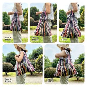 Reusable Shopping Grocery <b>Bags</b> with Pouch <b>Foldable</b> Washable Heavy Duty Tote Eco-Friendly Purse <b>Bag</b> Fits in Pocket Waterproof - Product Image 4