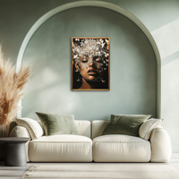 Impression d'art moderne sur toile « Rêve de papillon doré » avec cadre 40x50cm, impression numérique, best-seller