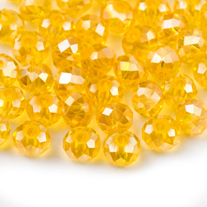 Manik-manik Kristal Rondelle Ceko QIAO 0.8/12mm Warna AB, Manik-manik Kaca Bersegi, Manik-manik Spacer Lepas untuk Pembuatan Perhiasan - Product Image 4