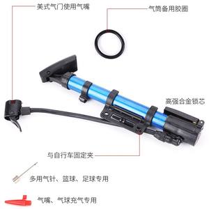 Mini pompe à vélo portable en aluminium, haute pression 130-160Psi, avec adaptateur de buse, pour gonflage de vélo de montagne et de ballons de sport - Product Image 1