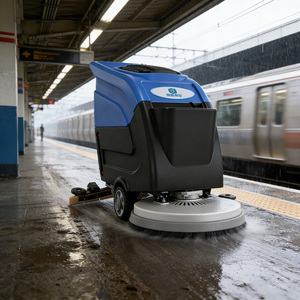 Nettoyeur de sol électrique de haute qualité, compatible avec les sols en carrelage, nettoyeur de sol à conducteur marchant, machine à laver les sols d'usine - Product Image 2