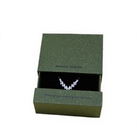 Boîte cadeau en papier recyclable Olive à deux compartiments avec plateau coulissant, impression personnalisée pour bijoux et vente en gros