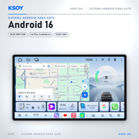 Autoradio pour automobile avec Android Auto et CarPlay sans câble, antenne GPS en céramique et antenne 4G