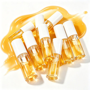 Private Label Honey Moisturizing <b>Lip</b> Oil Clear <b>Lip</b> Gloss With Big Brush Applicator OEM ODM Custom Logo - Product Image 2