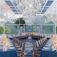 Ensemble de table et chaises de banquet Infinity Chivalry en acier inoxydable empilables et durables pour hôtels de luxe, mariages et appartements