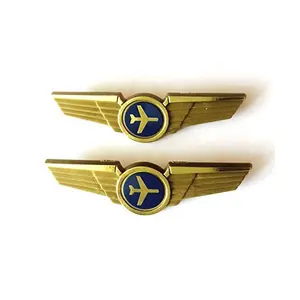 Hersteller China Emaille Pins Collection Benutzer definierte Metallfabrik Abzeichen Logo Soft Hard Design Flug Crew Abzeichen Anstecknadel