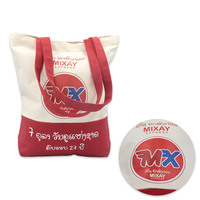 Sac de cosmétiques en tissu de coton, grand sac fourre-tout, simple et épais, doublé, Logo personnalisé, vente en gros,